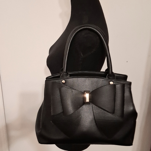 Fashion Man Made Material Black Bow Handbag - Picture 5 of 10